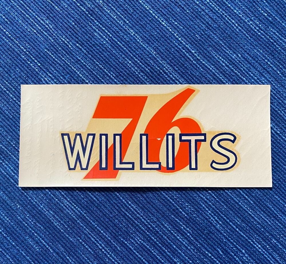 Vintage Union 76 Oil Willits California Water Decal Gas Station Travel Souvenir